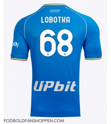 SSC Napoli Stanislav Lobotka #68 Hjemmebanetrøje 2023-24 Kortærmet